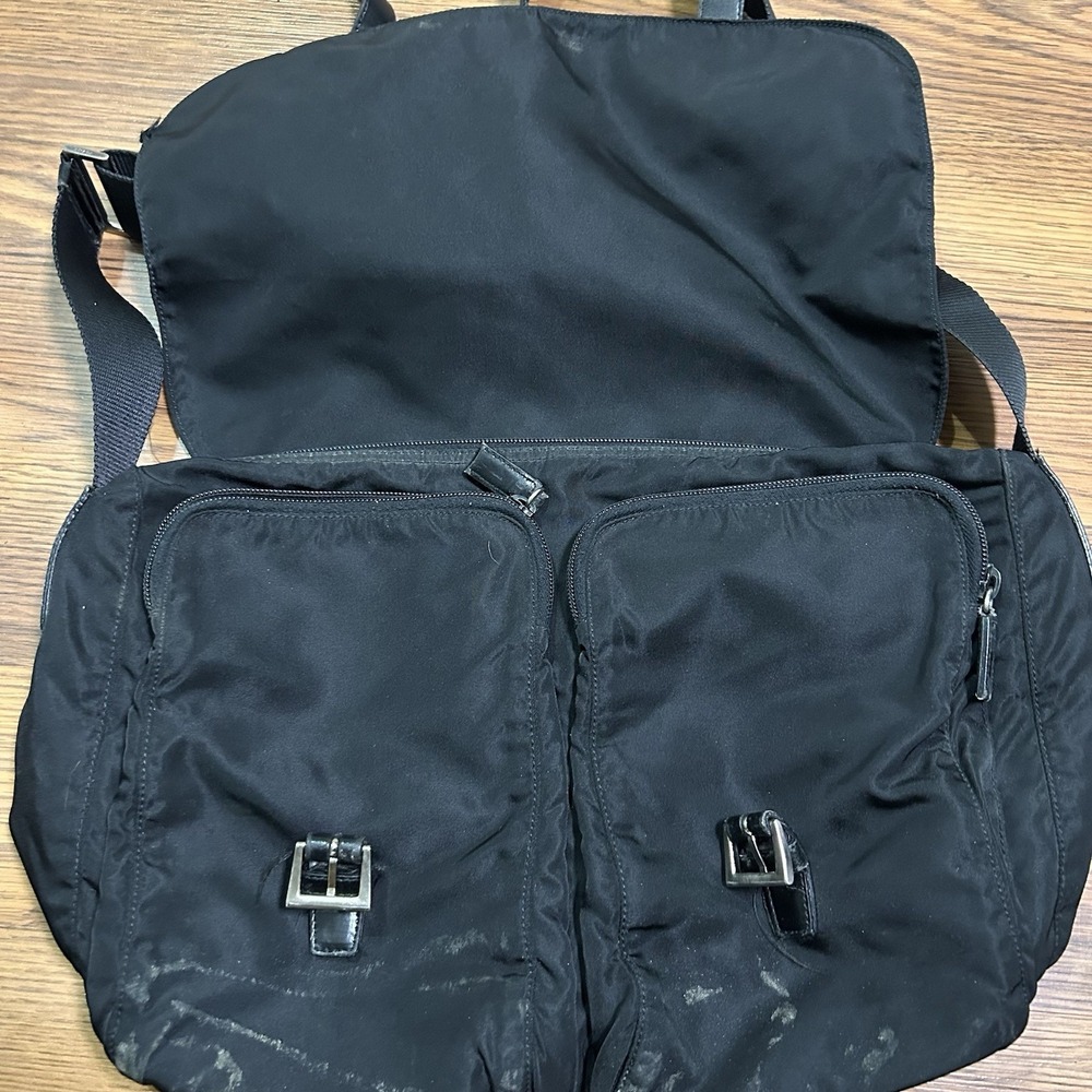 Prada vela black nylon messenger bag purse crossbody designer luxury Read - Picture 11 of 16